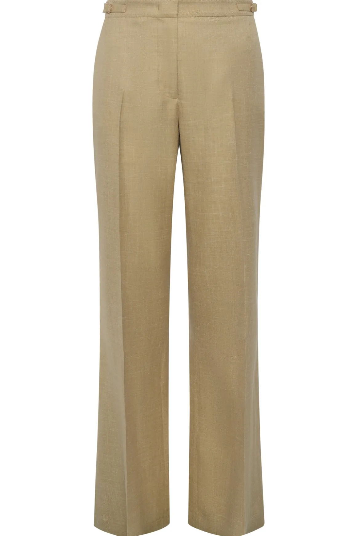 Vesta Flare Pant in Hay Virgin Wool Silk with Linen