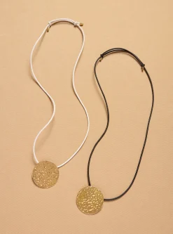Wheel of Fortune Pendant in 18K Yellow Gold (Black Leather Cord)