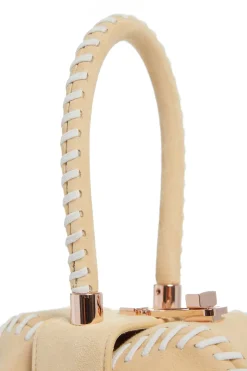 Whipstitch Demi Bag in Nude Suede