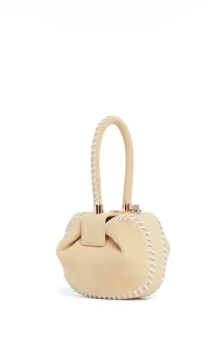 Whipstitch Demi Bag in Nude Suede