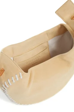 Whipstitch Demi Bag in Nude Suede