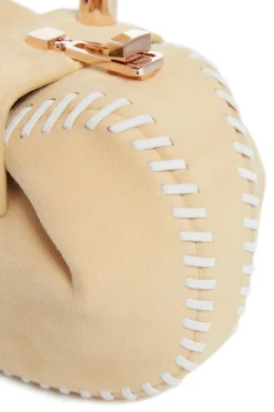 Whipstitch Demi Bag in Nude Suede