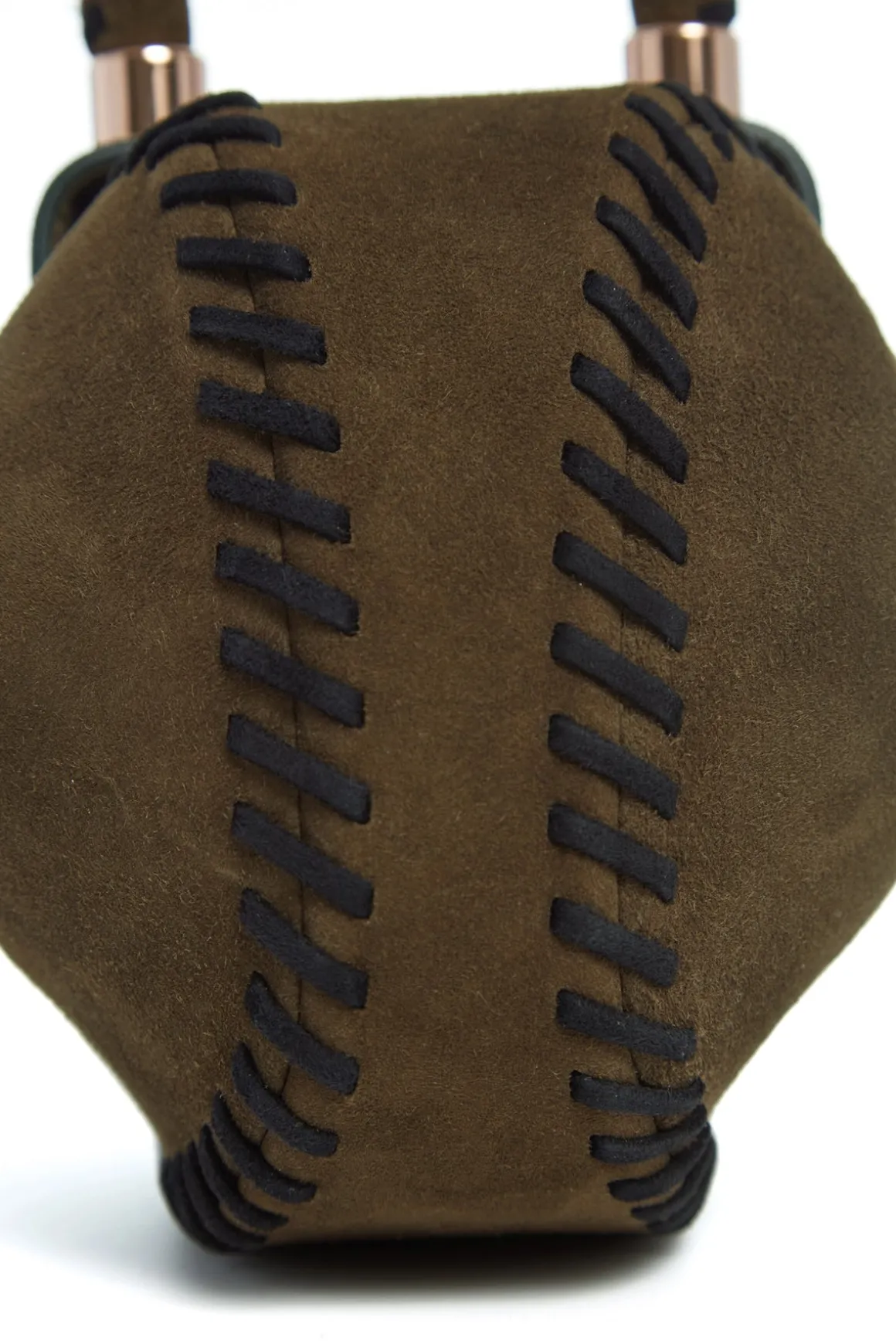 Whipstitch Demi Bag in Olive Suede