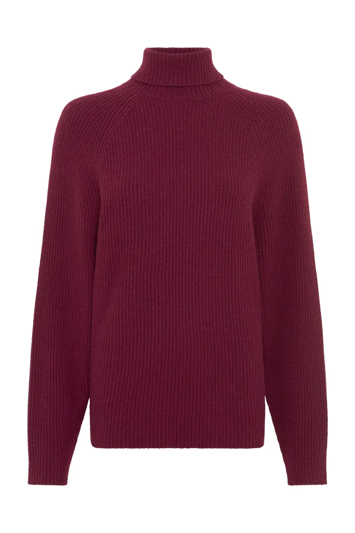 Wigman Knit Turtleneck Sweater in Bordeaux Cashmere
