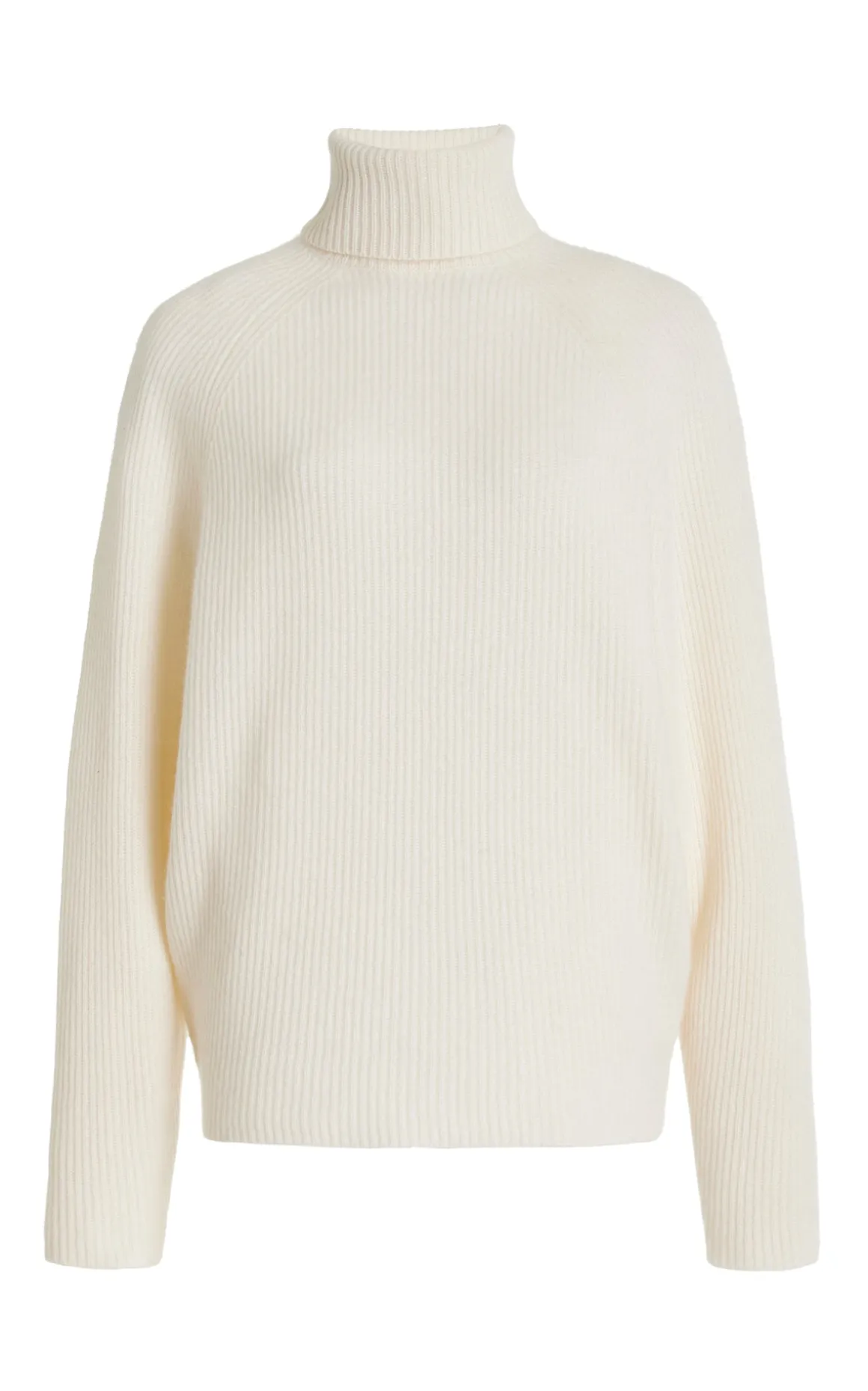 Wigman Knit Turtleneck Sweater in Ivory Cashmere