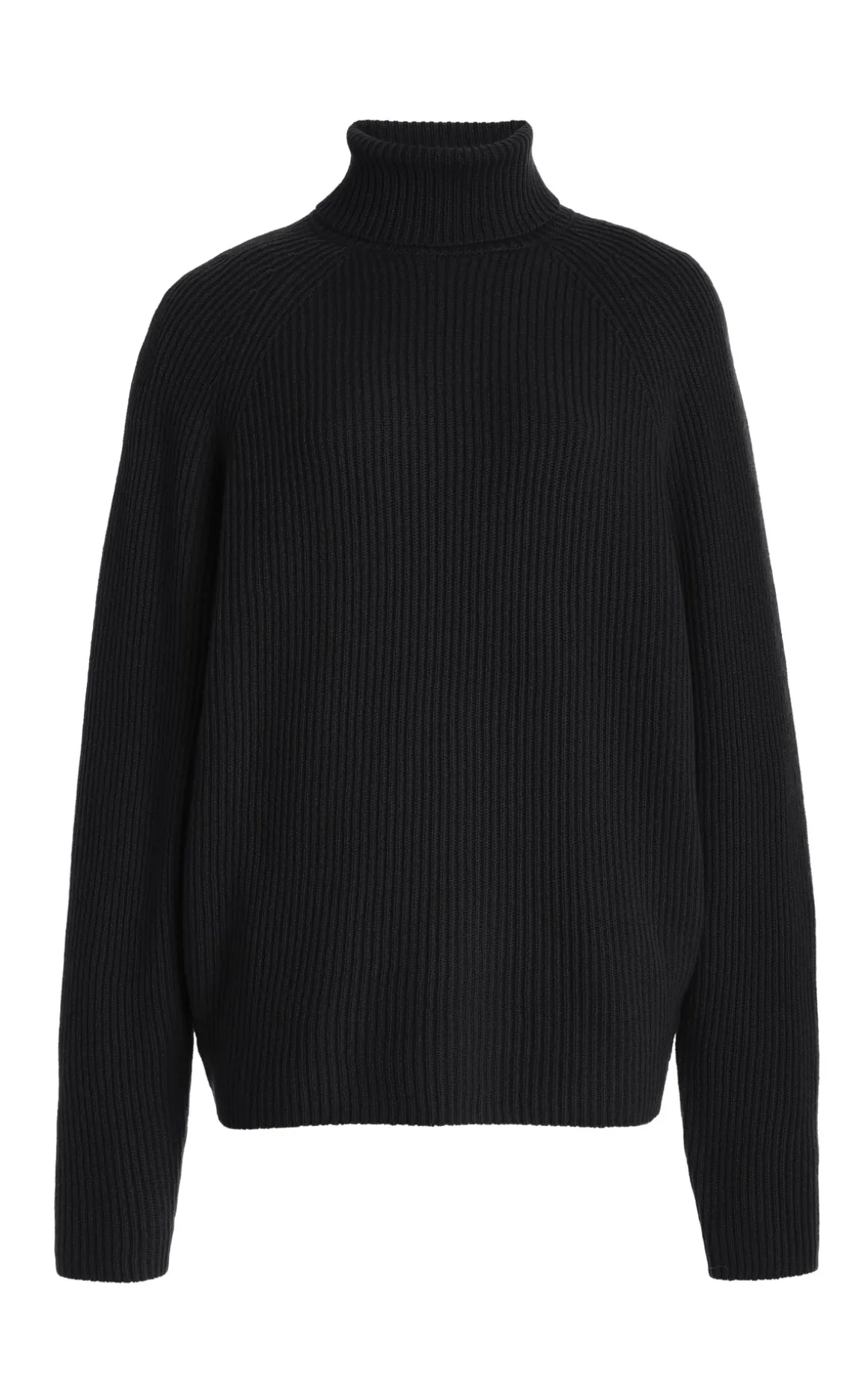 Wigman Knit Turtleneck Sweater in Black Cashmere