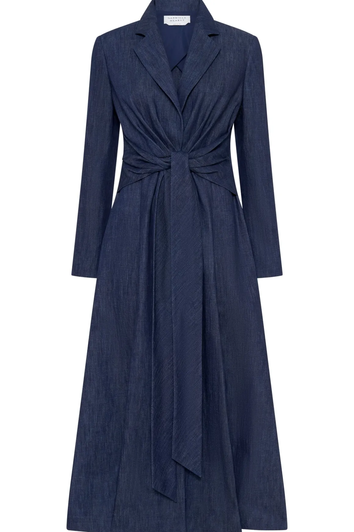 Yunara Knotted Maxi Dress in Recycled Cotton Denim